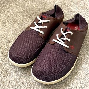 OluKai Men’s “Nohea” mesh boat shoe (brown), new without tags - Size 11